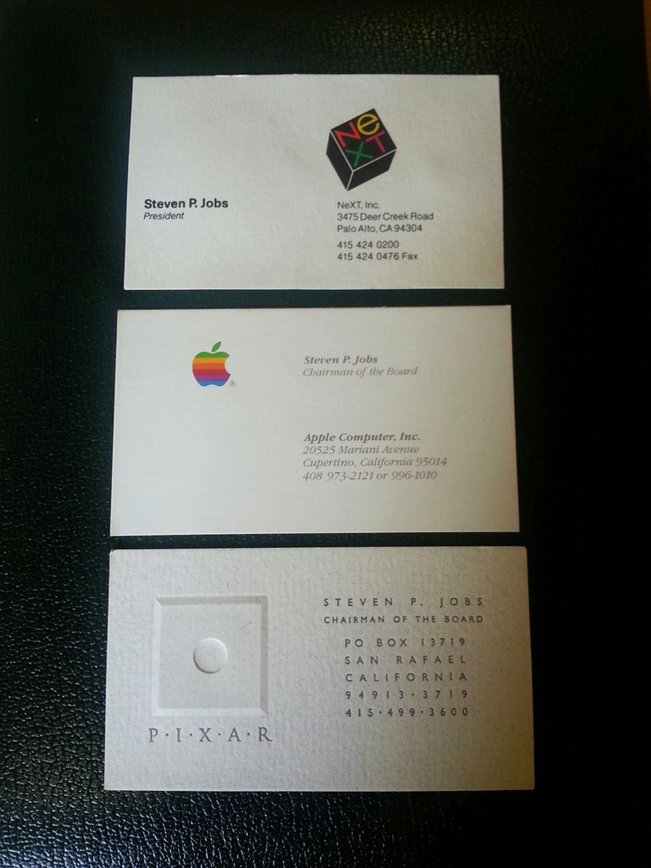 Steve Jobs’ 3 Business Cards Were Sold For 10,050$ In Auction – Print Peppermint