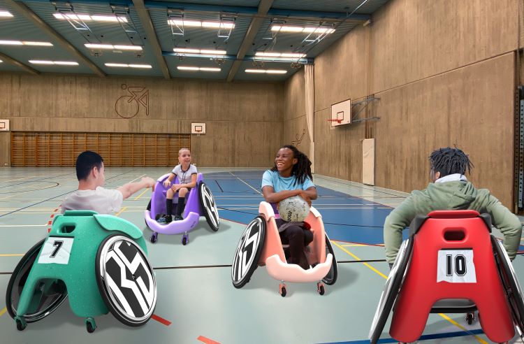 Aston University and partners design “unique and low cost” rugby wheelchair