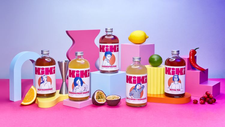 Kiki Cocktails’ identity eschews “stuffy cocktail hour” connotations