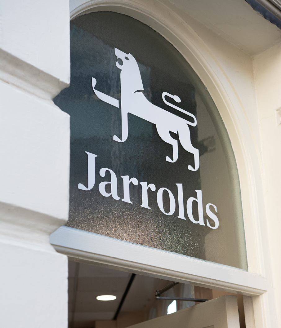 Jarrolds logo and identity by The Click